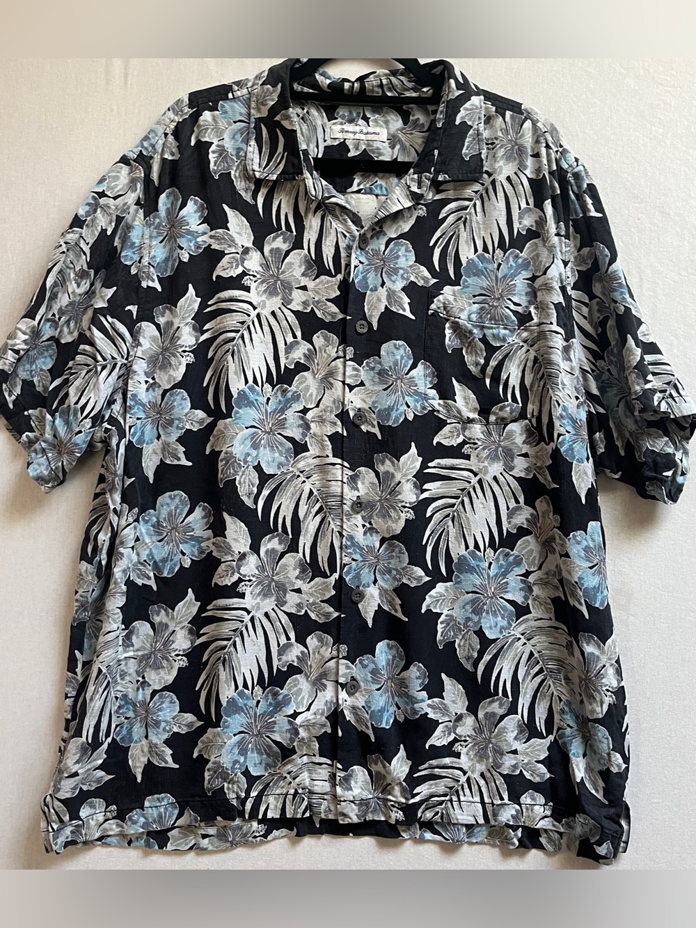 Tommy Bahama 100% Silk Tropical Floral Short Sleeve Camp Shirt XXL